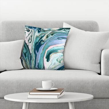 Bless international Marble Petroleum III Throw Pillow Wayfair